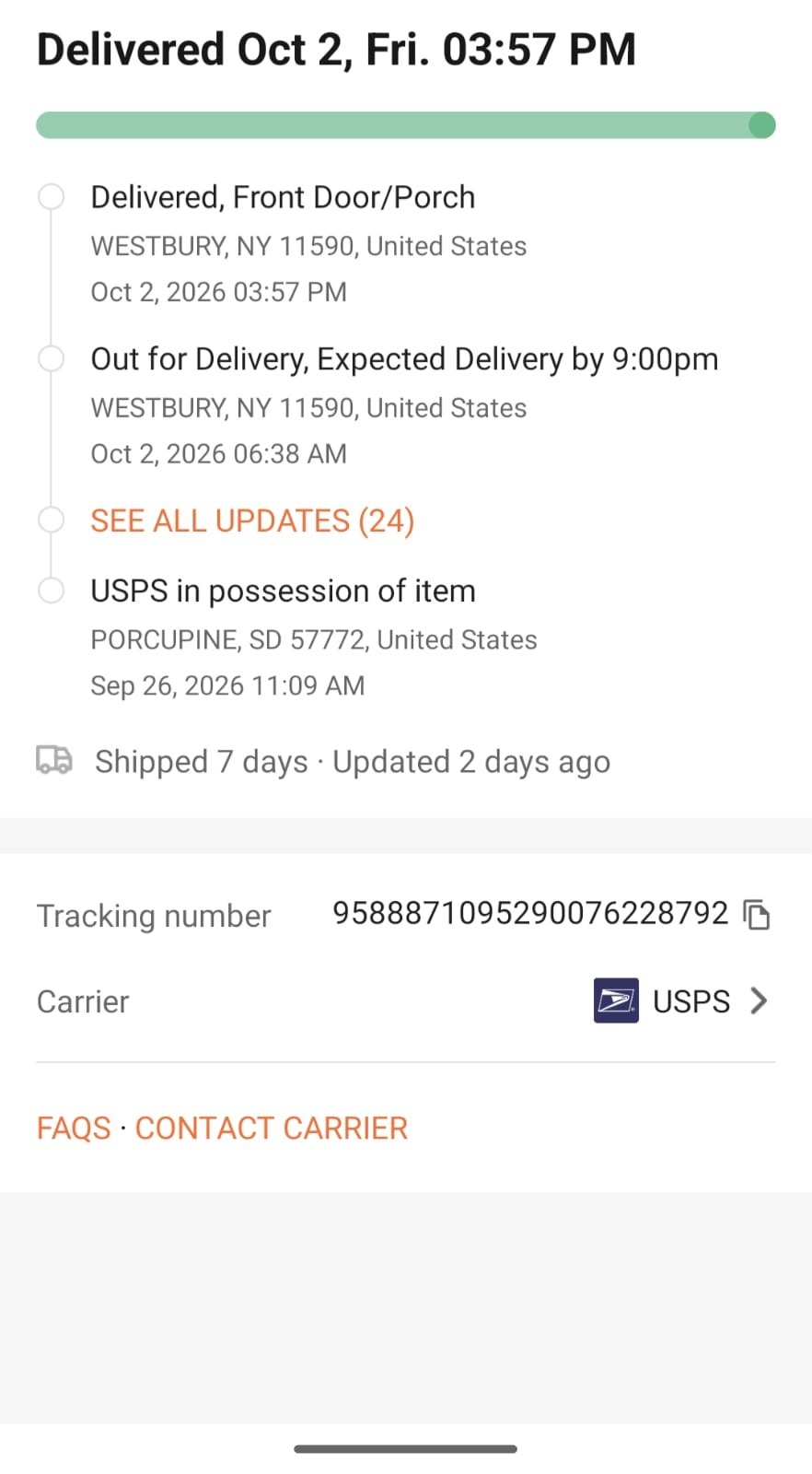 Anxiety and sleep delivery record